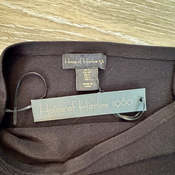 HOUSE OF HARLOW 1960 - NWT One Shoulder Knit Maxi Dress w/ Slit - sz. M - Picture 3 of 7